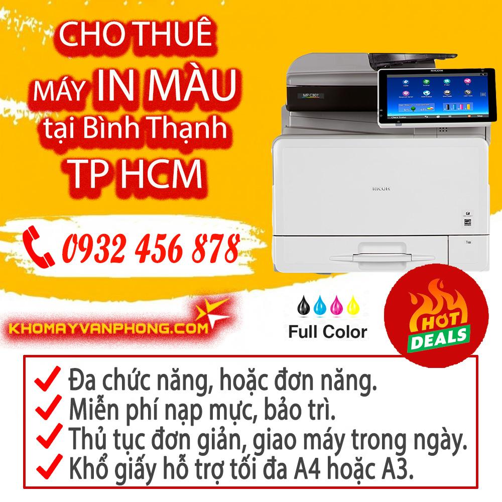 Đánh giá toàn diện dịch vụ thuê máy in màu tại Bình Thạnh, TP.HCM của Kho Máy Văn Phòng